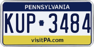 PA license plate KUP3484
