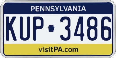 PA license plate KUP3486