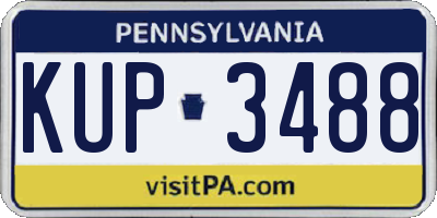 PA license plate KUP3488