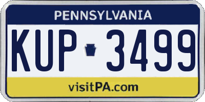 PA license plate KUP3499