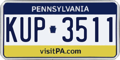 PA license plate KUP3511