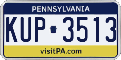 PA license plate KUP3513