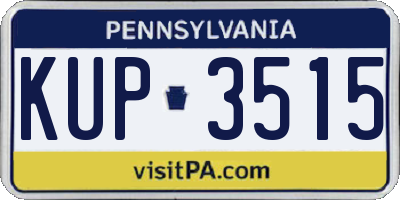 PA license plate KUP3515