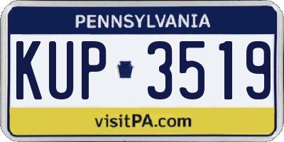PA license plate KUP3519