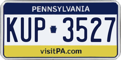 PA license plate KUP3527