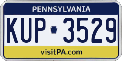 PA license plate KUP3529