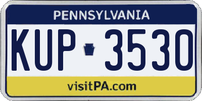 PA license plate KUP3530