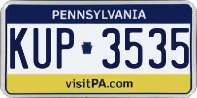 PA license plate KUP3535