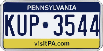 PA license plate KUP3544
