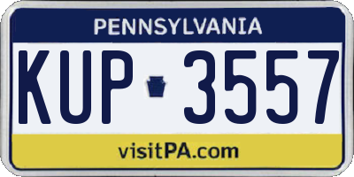 PA license plate KUP3557