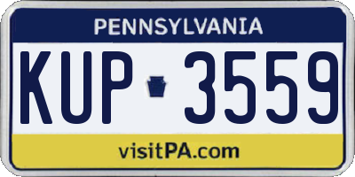 PA license plate KUP3559