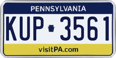 PA license plate KUP3561