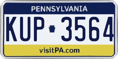 PA license plate KUP3564