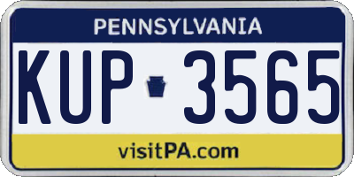 PA license plate KUP3565