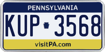 PA license plate KUP3568