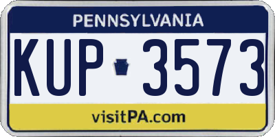PA license plate KUP3573
