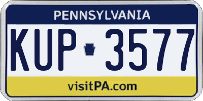 PA license plate KUP3577