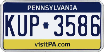 PA license plate KUP3586