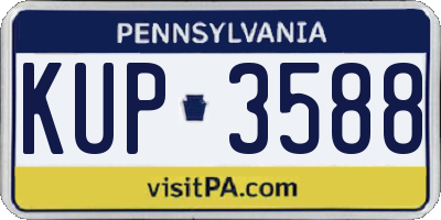 PA license plate KUP3588