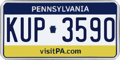 PA license plate KUP3590