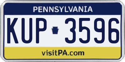 PA license plate KUP3596
