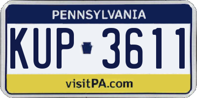 PA license plate KUP3611