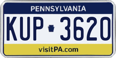 PA license plate KUP3620