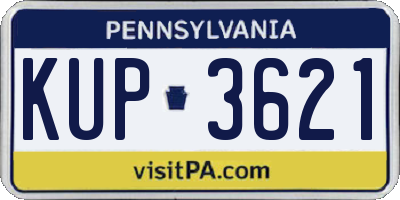 PA license plate KUP3621