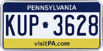 PA license plate KUP3628