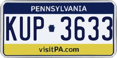 PA license plate KUP3633