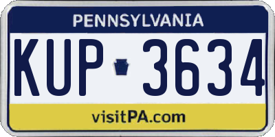 PA license plate KUP3634