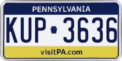 PA license plate KUP3636