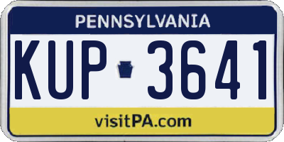 PA license plate KUP3641