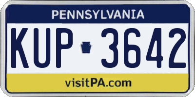 PA license plate KUP3642