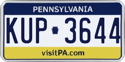 PA license plate KUP3644
