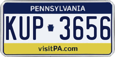 PA license plate KUP3656