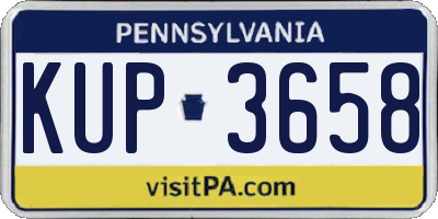 PA license plate KUP3658