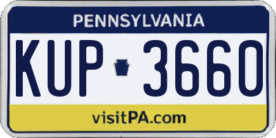PA license plate KUP3660