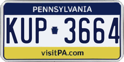 PA license plate KUP3664