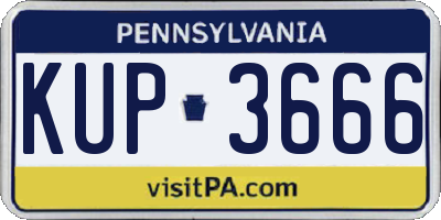PA license plate KUP3666
