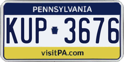 PA license plate KUP3676