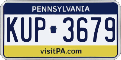 PA license plate KUP3679