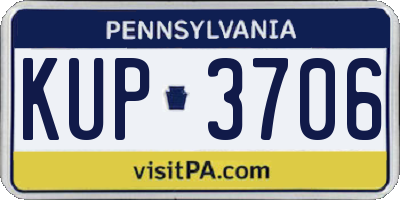 PA license plate KUP3706