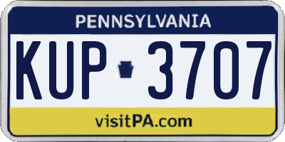PA license plate KUP3707