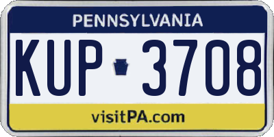 PA license plate KUP3708