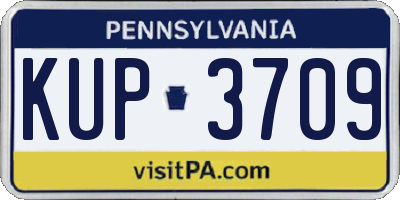 PA license plate KUP3709