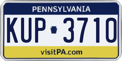 PA license plate KUP3710