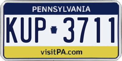 PA license plate KUP3711