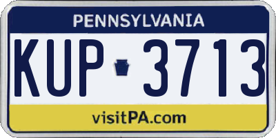 PA license plate KUP3713