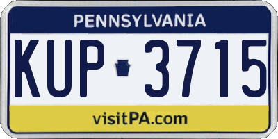 PA license plate KUP3715